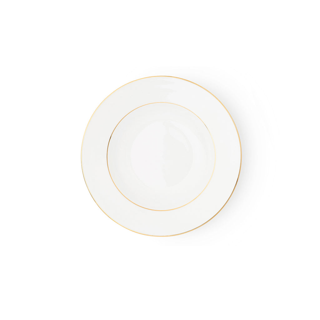 The Allingham Gold Tableware Collection – Set of 6 Soup Plates in Fine Bone China